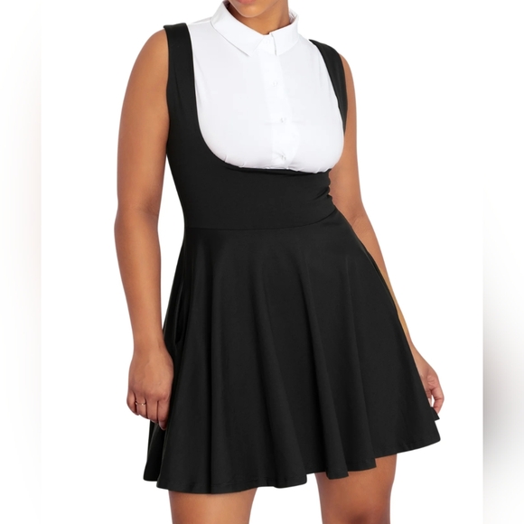 Blackmilk Black and White Midi Dress - Picture 1 of 5